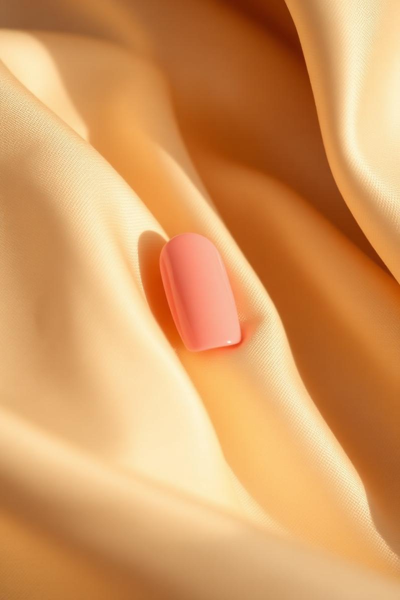 Blush pink BIAB nail on silk